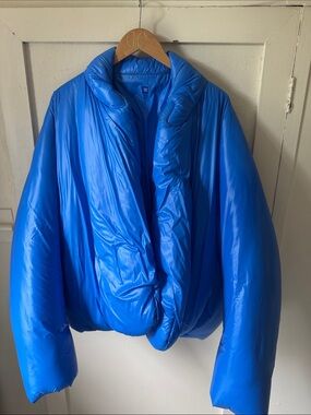 Yeezy Electric Blue Oversized Puffer Jacket